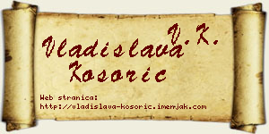 Vladislava Kosorić vizit kartica